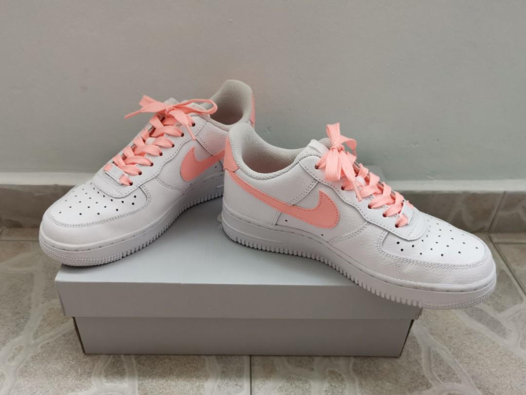 NIKE AIR FORCE 1 AF1 PINK WHITE SNEAKERS