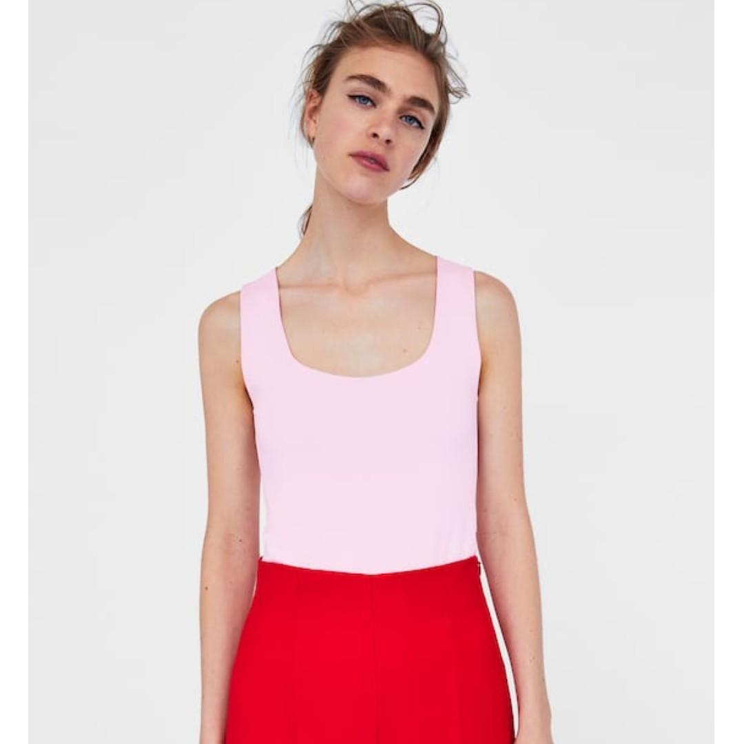 Zara pink tank clearance