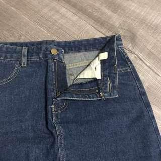 Basic denim a line skirt
