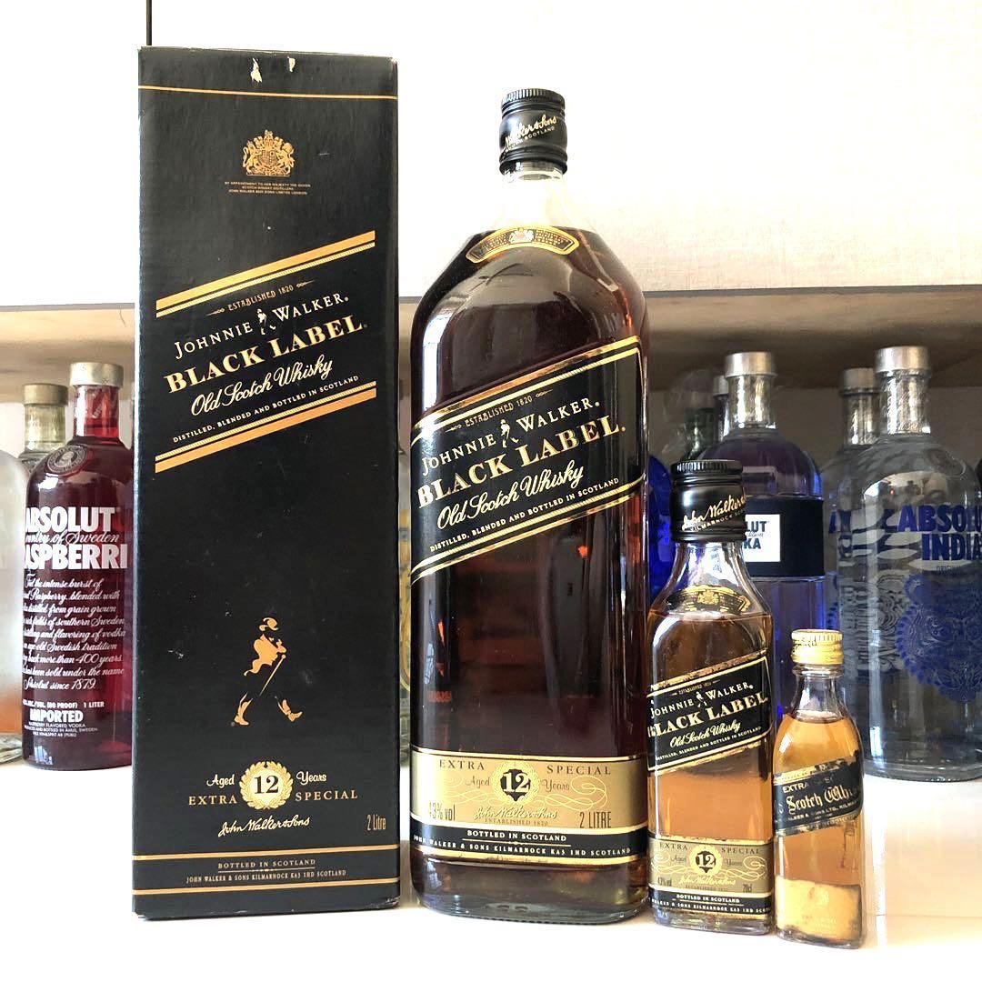 2L) Black Label Johnnie Walker w Box, Food & Drinks, Alcoholic