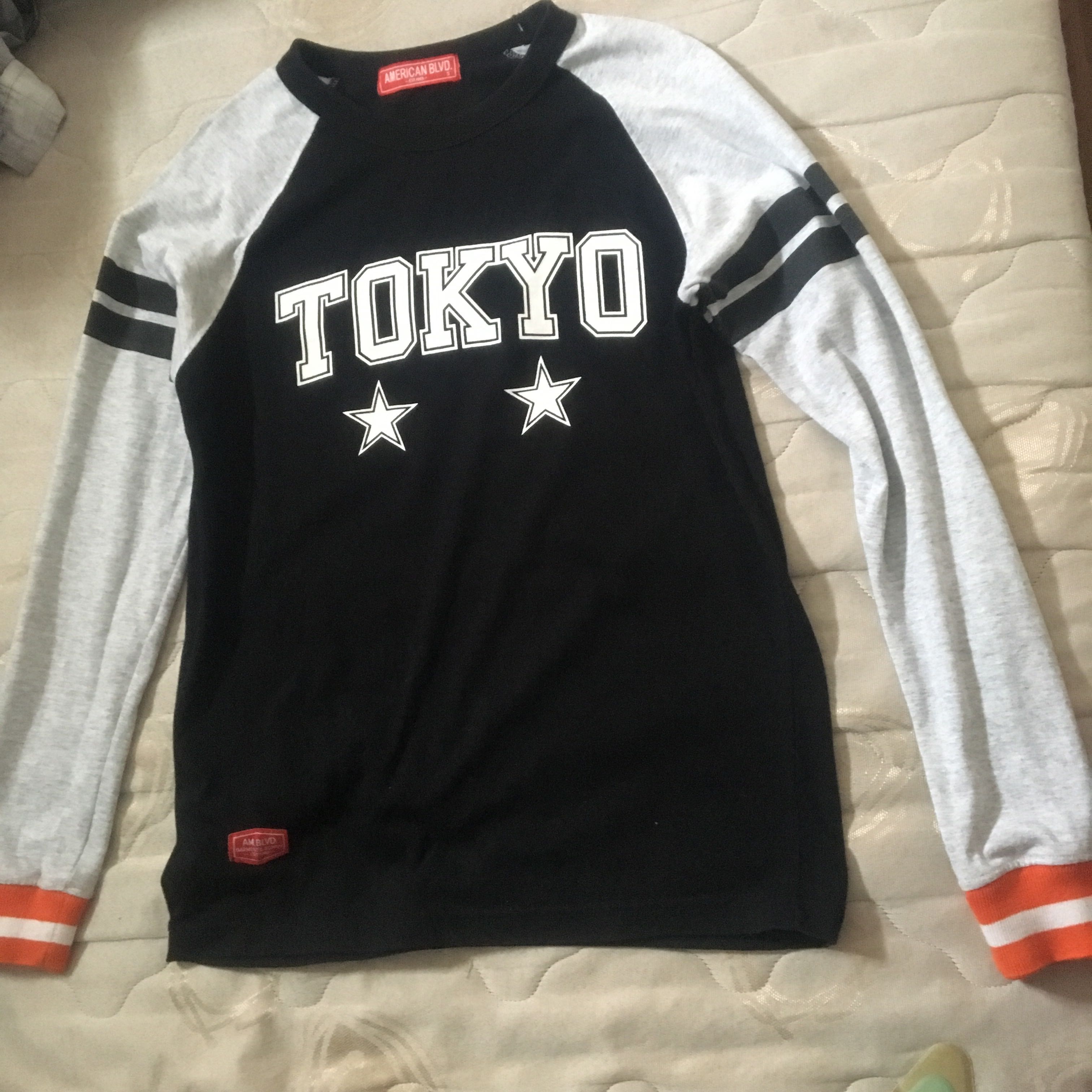 American Boulevard Long Sleeve T shirt Men s Fashion Tops Sets