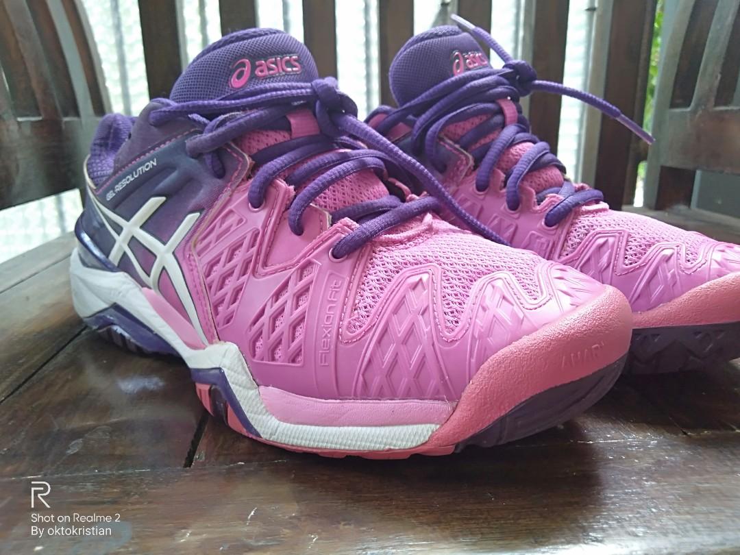 Asics Gel Resolution 6 W Size 36 By Okto Preloved Tennis Shoes Sepatu Tenis Olah Raga Perlengkapan Olahraga Lainnya Di Carousell