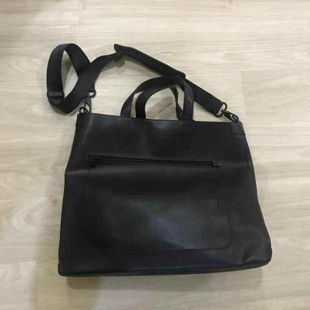 armani exchange black tote bag