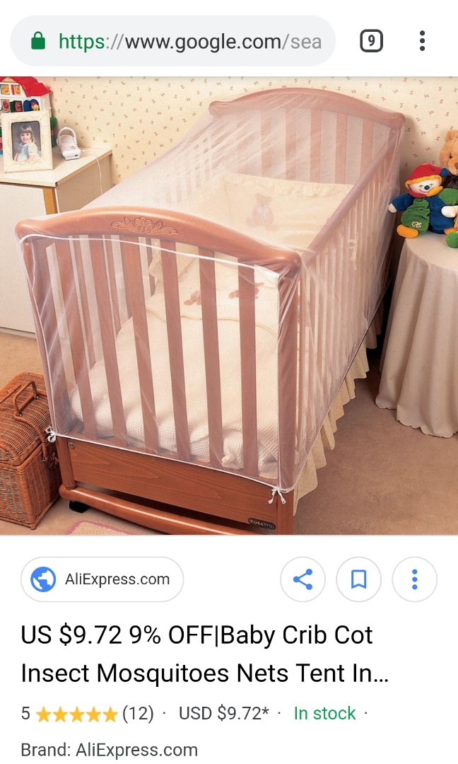 Baby cot mosquito net, Babies & Kids, Baby Nursery & Kids Furniture