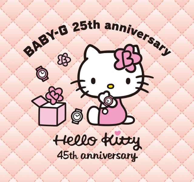 Baby g hello deals kitty 45th anniversary