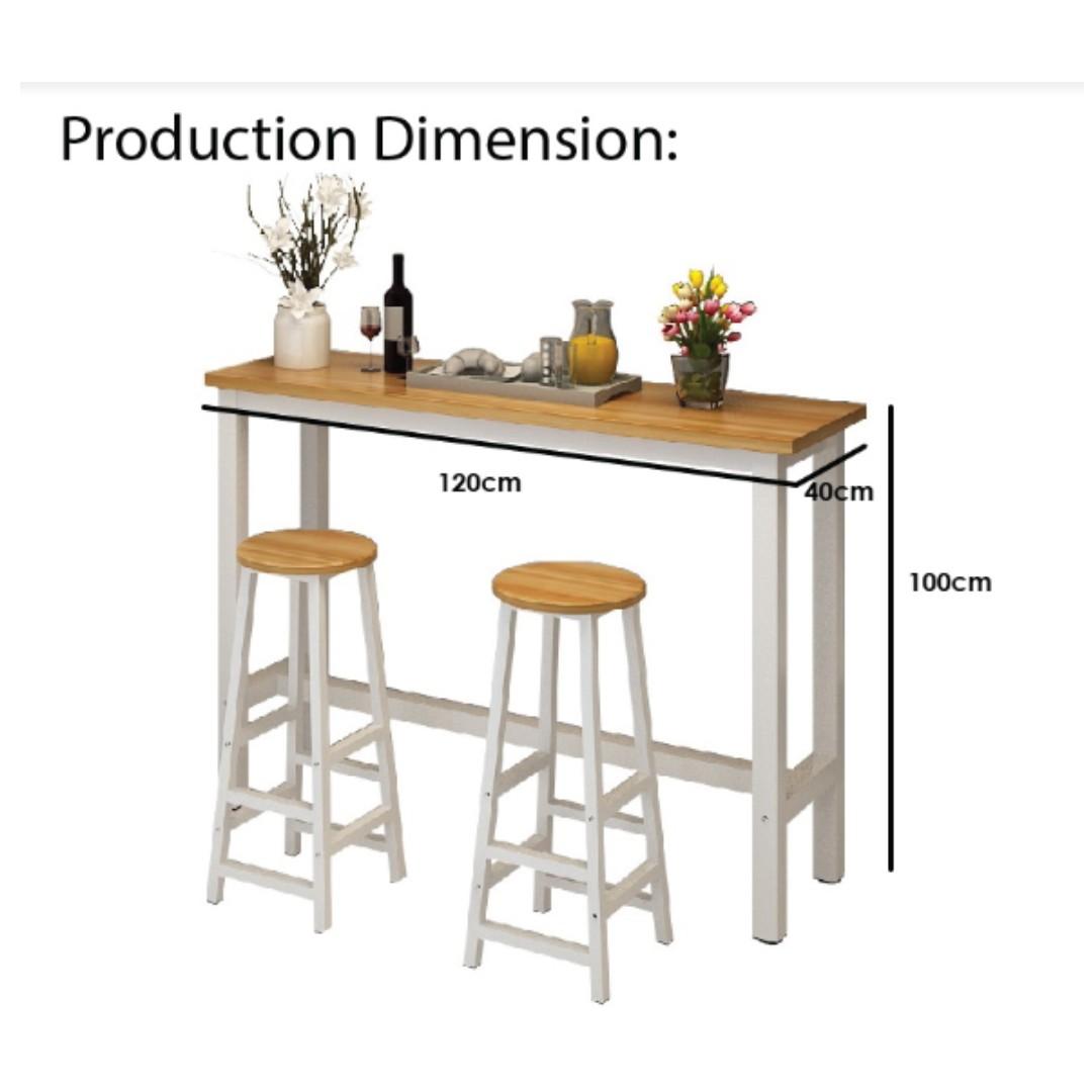 Bar Table Set 1 High Table 2 Stools Furniture Tables