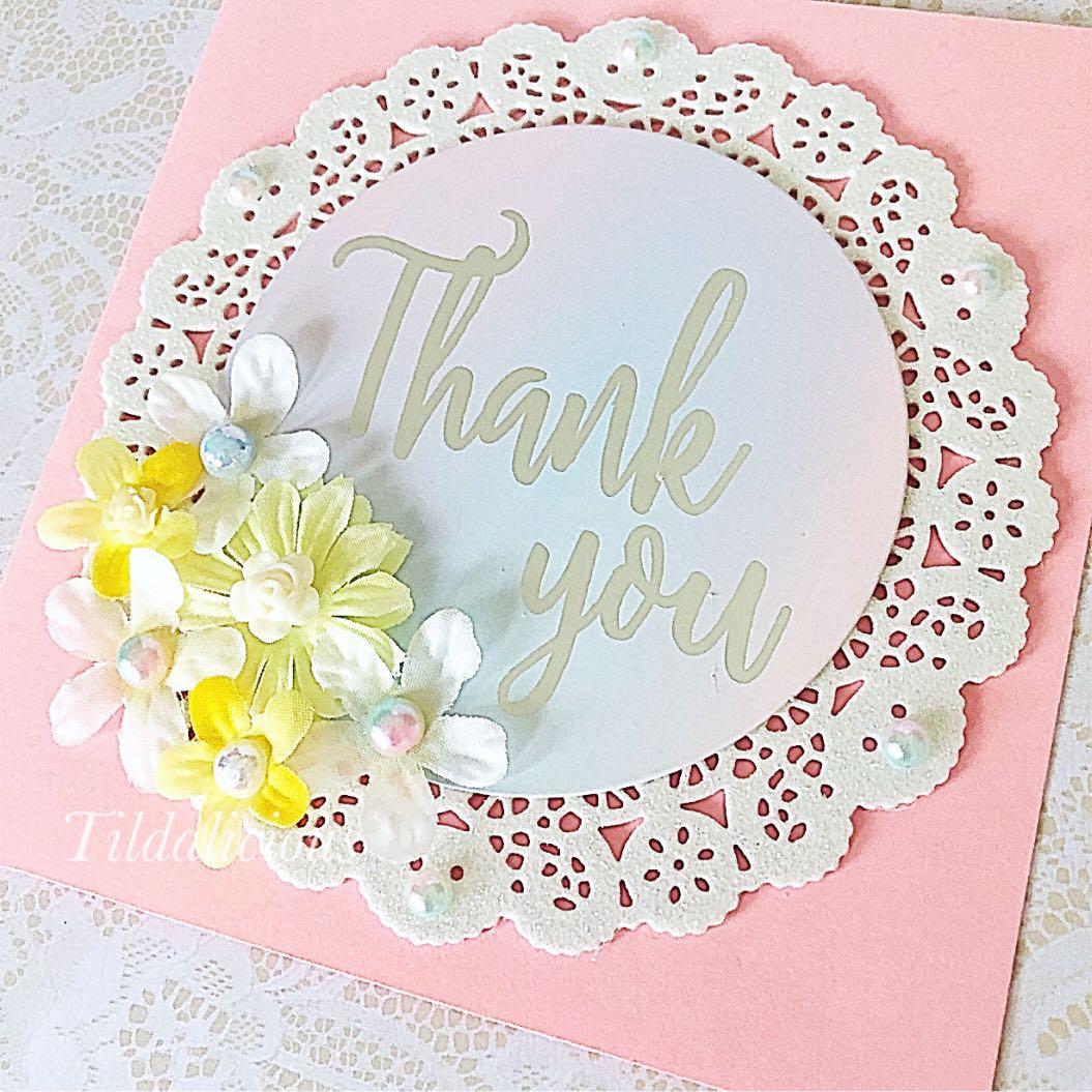 beautiful handmade thank you card