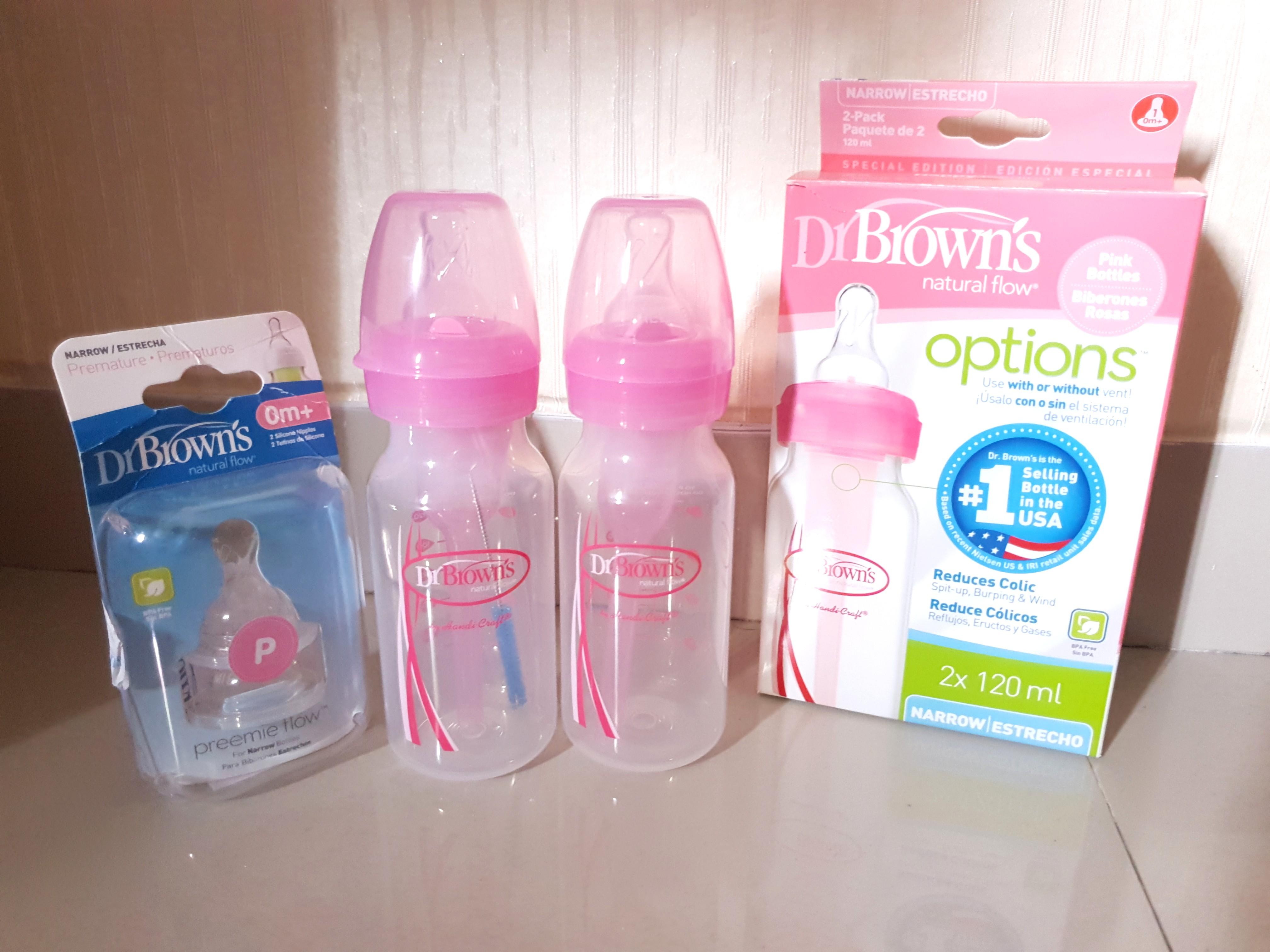 Botol Susu Bayi Dr Brown S Narrow Option Pink 150ml Isi 2 Dan Nipple Teats Premmie Set 2 Pack Bayi Anak Perawatan Makanan Anak Di Carousell