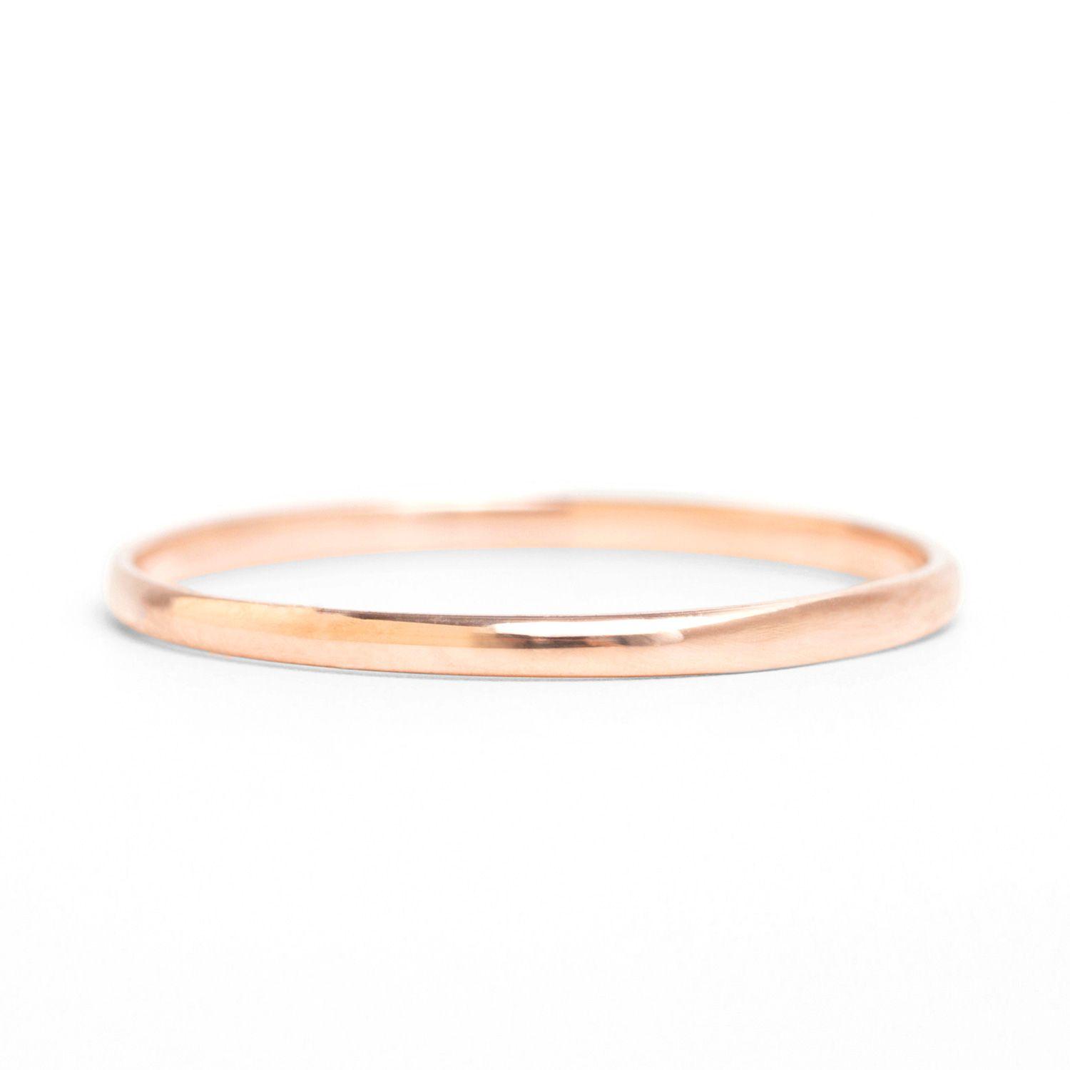 Catbird Classic Wedding Bands, Half Round Band, 1mm, Women's