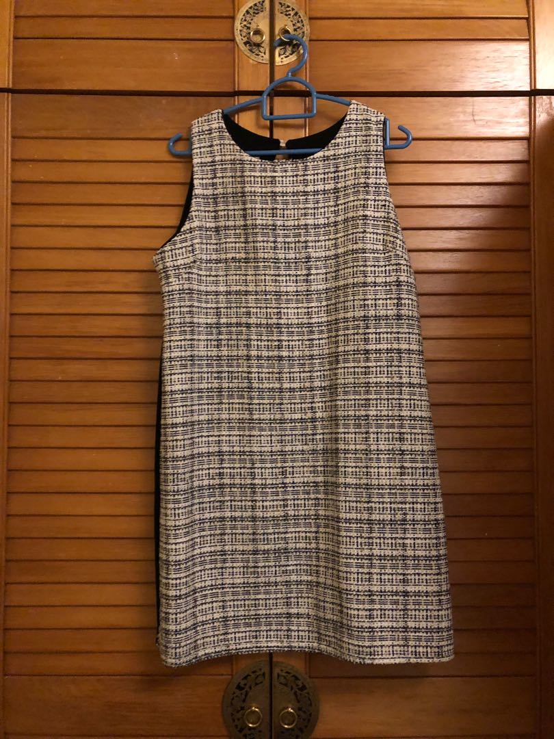 baby blue tweed dress