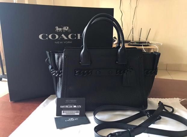 Coach swagger 27 matte black sales