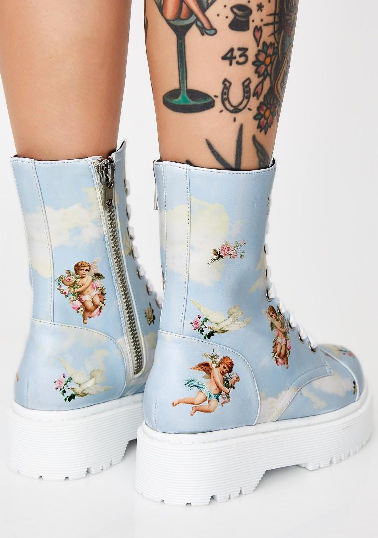 dollskill sugar thrillz celestial sass combat boots