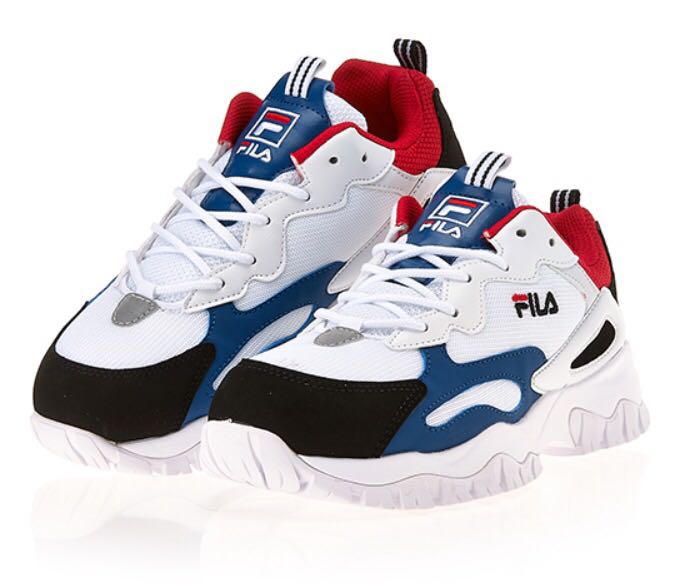 blue and red fila shoes