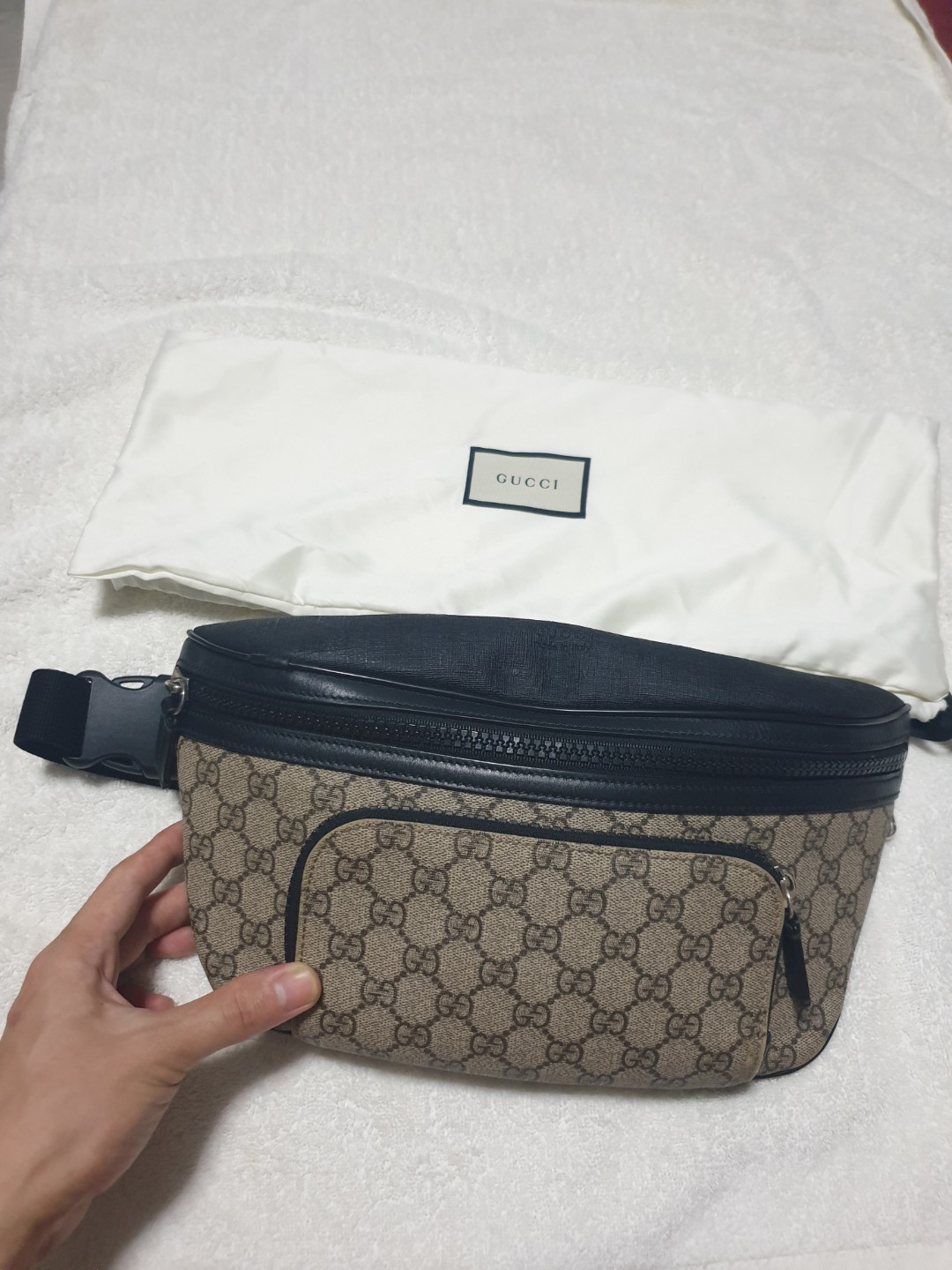 Gucci monogram fanny pack on sale