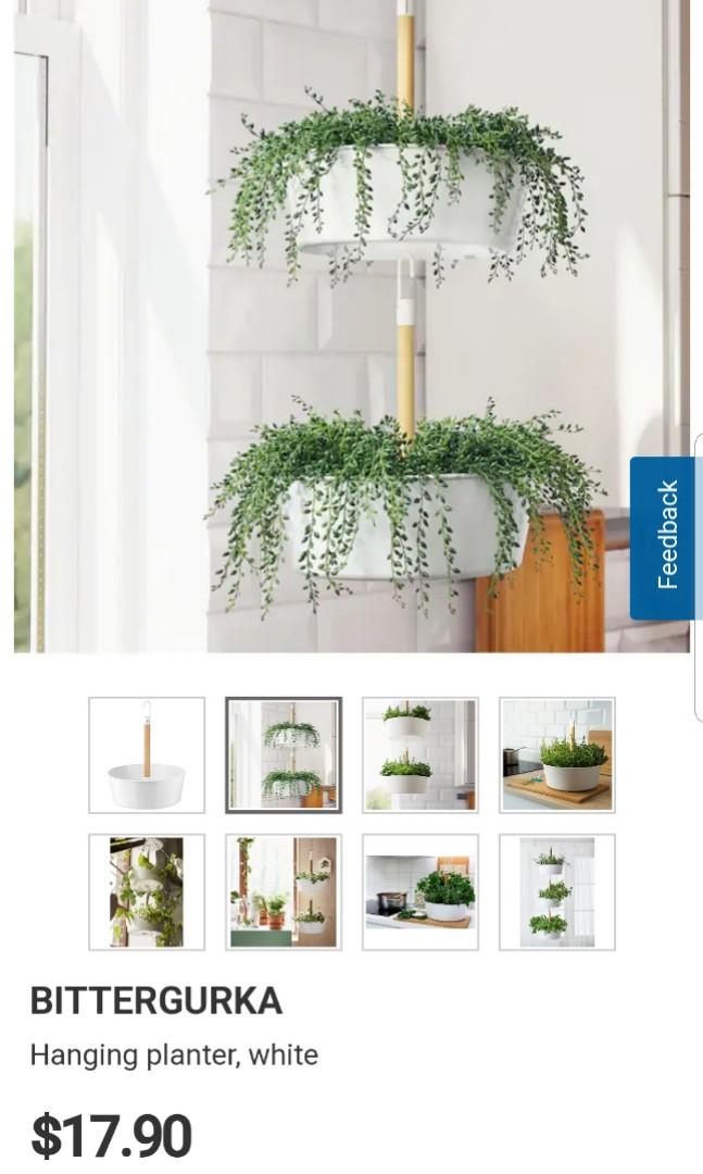 2 Ikea Hanging Planter Pots Gardening Pots Planters On Carousell