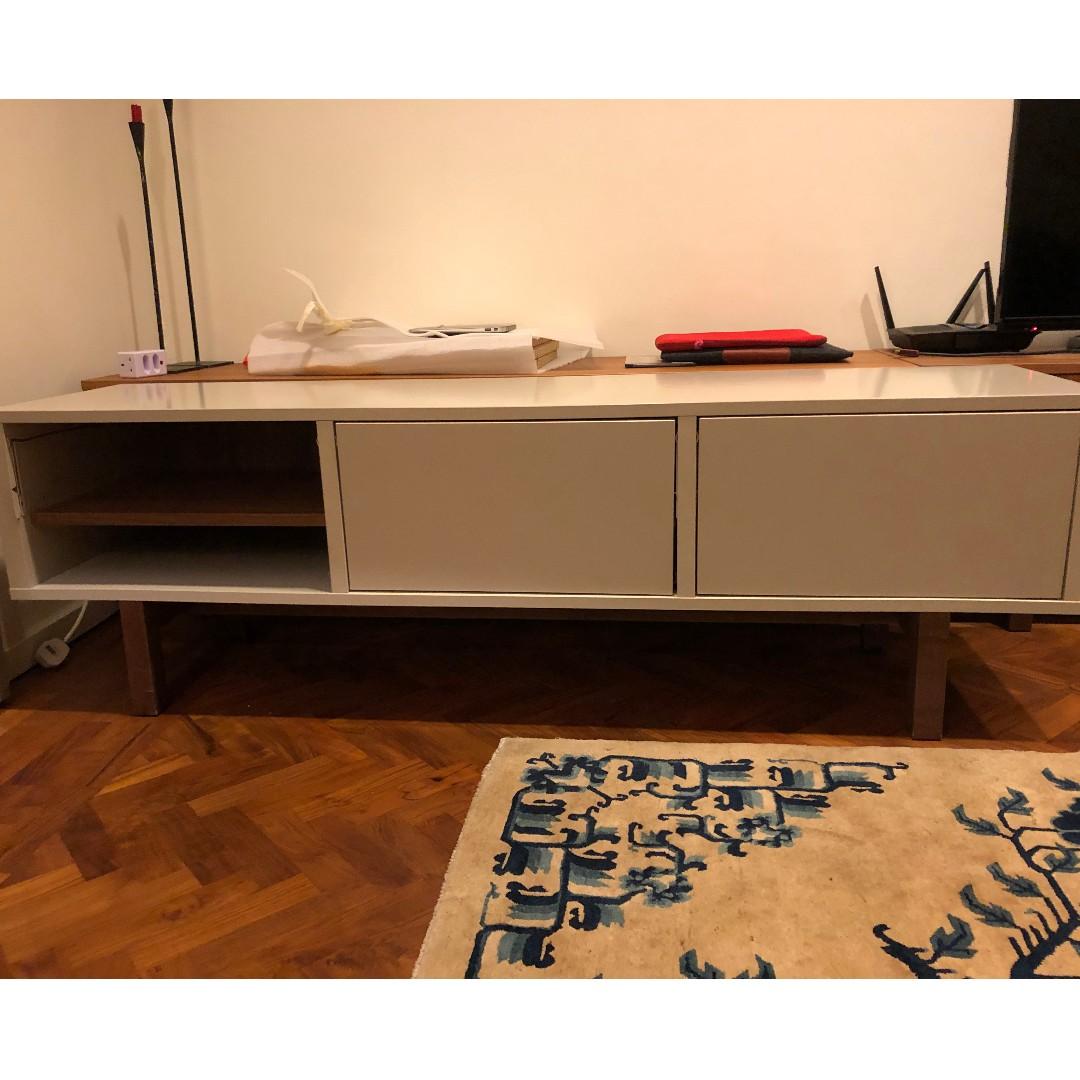 Ikea Stockholm Tv Cabinet Bench Furniture Shelves Drawers On