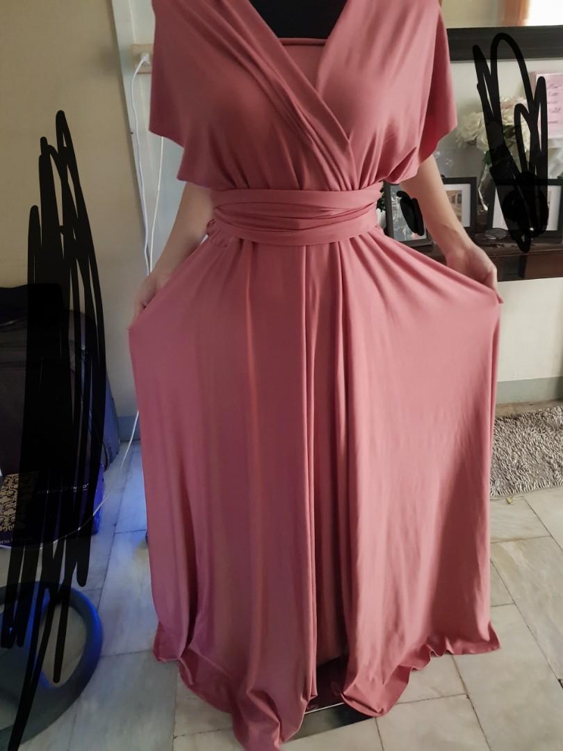 dusty rose infinity dress