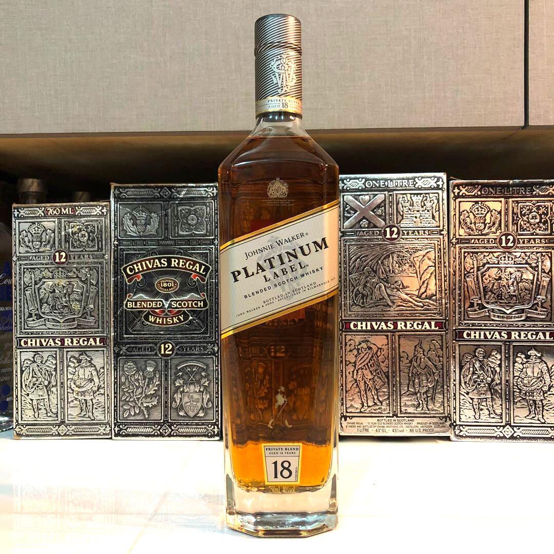 Johnnie Walker Platinum Label Scotch Whisky 750ml Food Drinks Beverages On Carousell