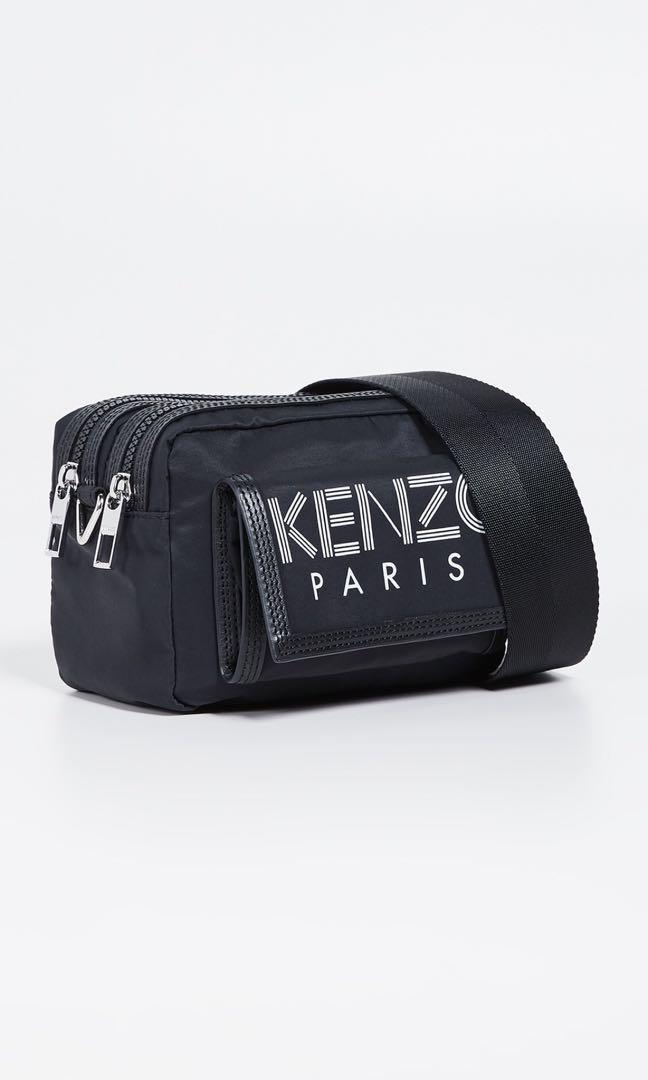 Kenzo Black Logo Sling Bag, Luxury 