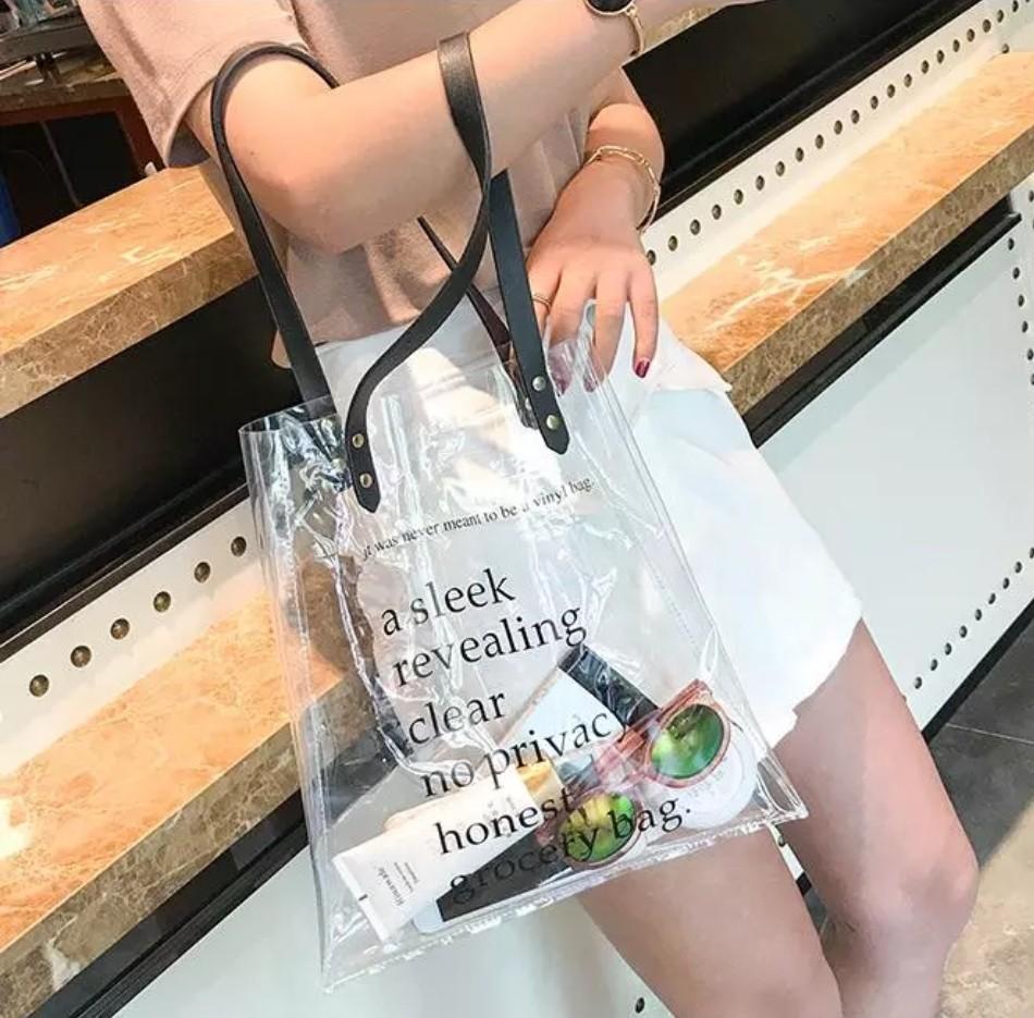 Korean Vinyl Tote Bag Korea Style Brand New Women Fashion
