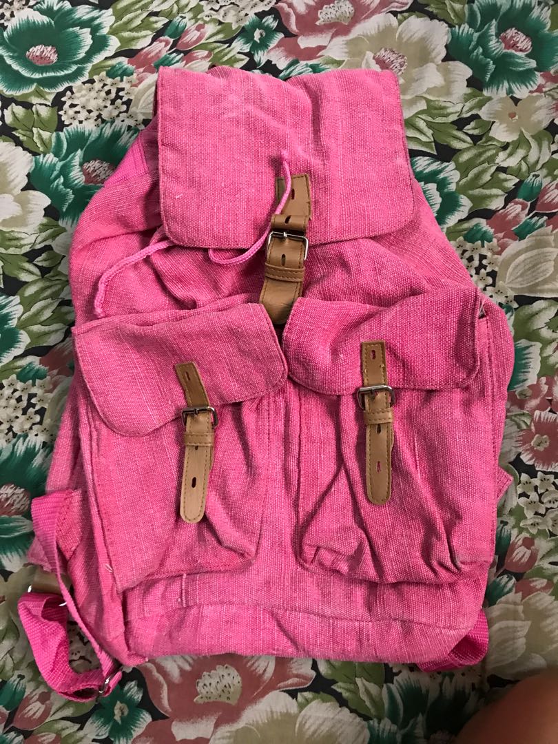 Large Pink Backpack, Women's Fashion, Bags & Wallets, Backpacks on