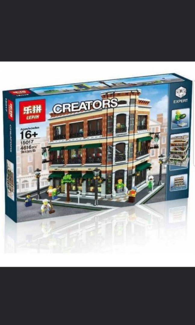 Free Delivery Lepin 15017 Barnes And Noble Starbucks Modular Toys