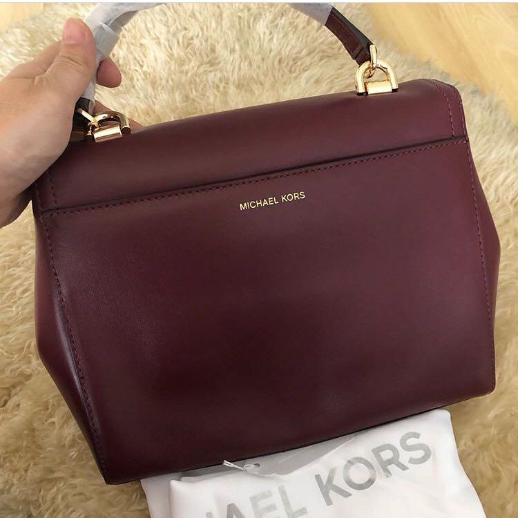 Michael kors ava medium oxblood clearance