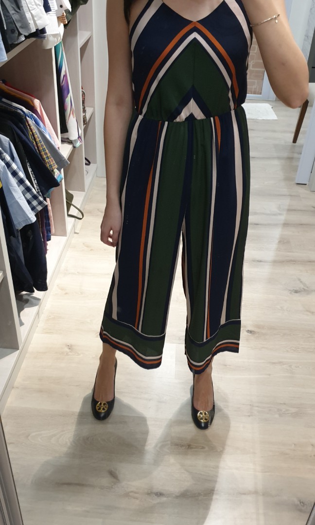 navy green jumpsuit