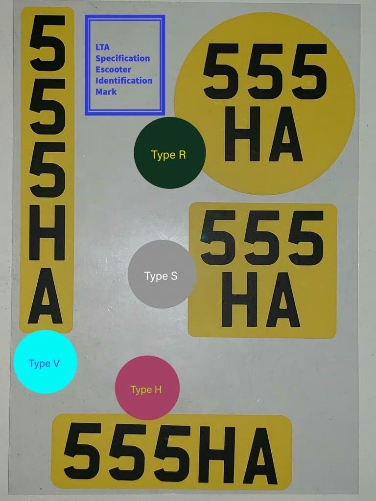 Number plate for Escooter, Sports Equipment, PMDs, EScooters & EBikes, EScooters & EBikes on