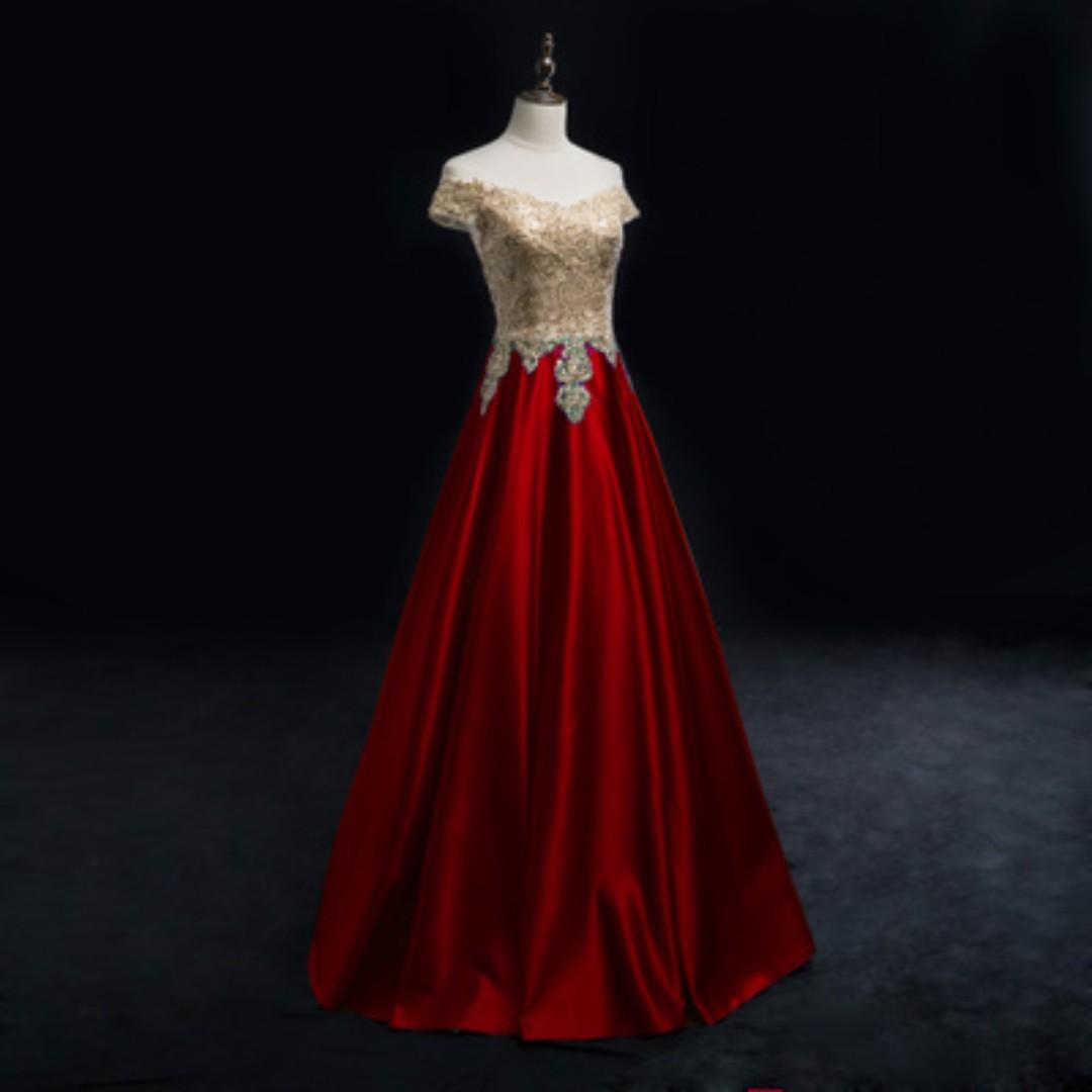 Red diamond prom dress sale