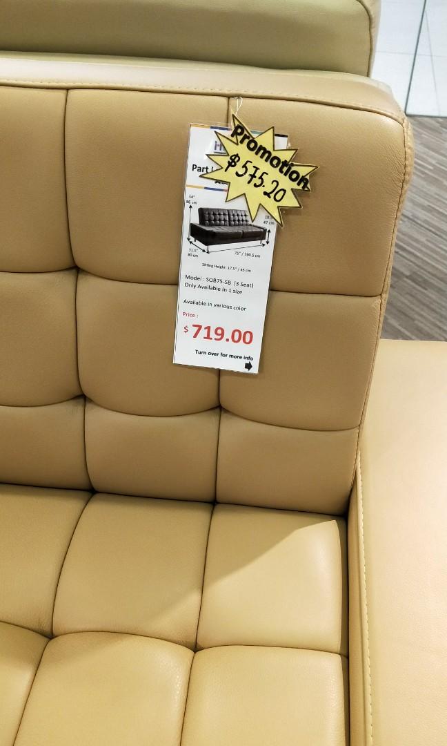 Part leather sofa bed from Seahorse, Furniture & Home Living