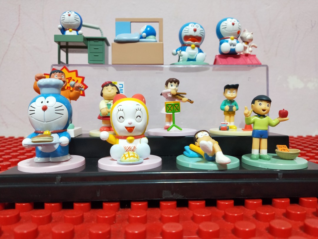WHOLE SET Doraemon Friends Miniatures Mainan Game Action
