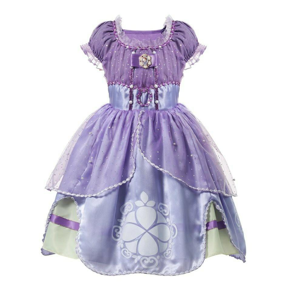 Sofia The First Disney Princess Girls Fancy Dresses Kids Costume
