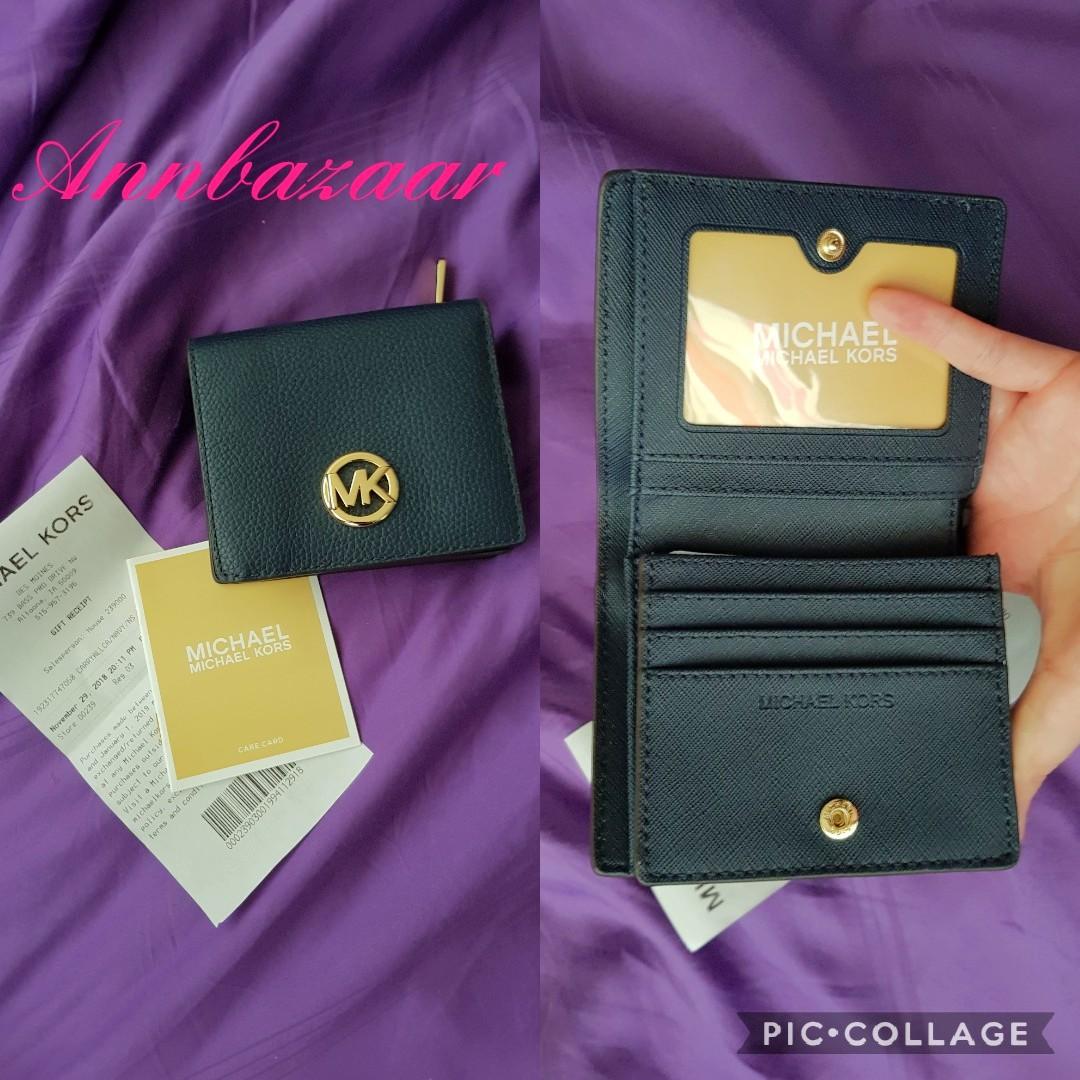 michael kors fulton wallet purple