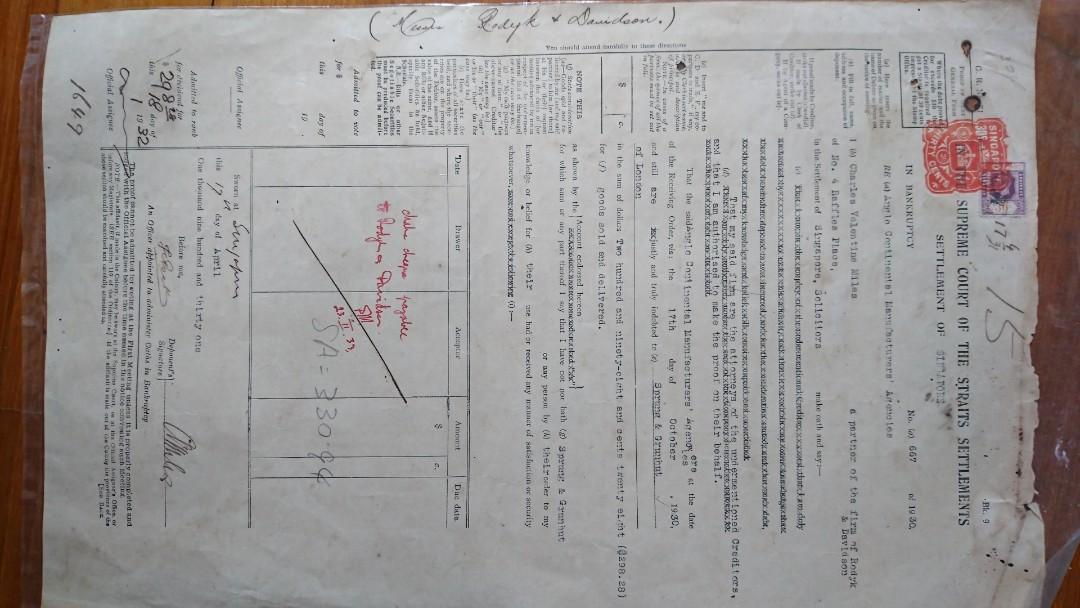 SS court documents, Hobbies & Toys, Memorabilia & Collectibles, Vintage ...