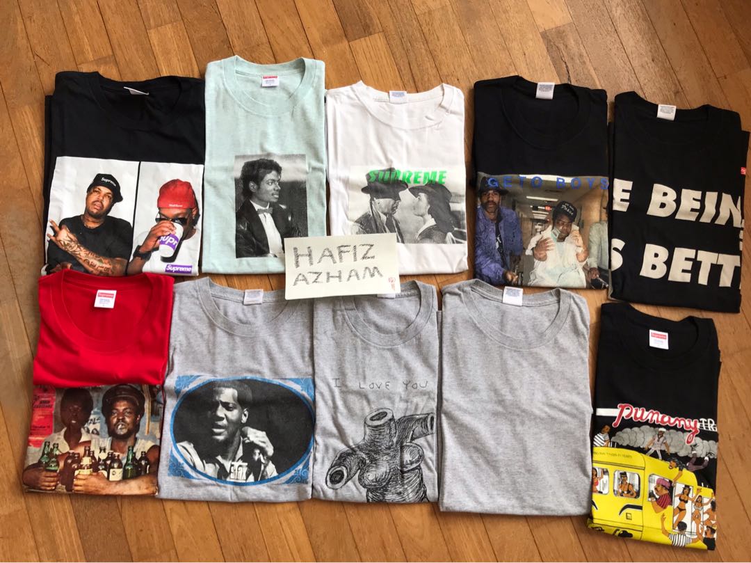 Supreme bar best sale logo t shirt