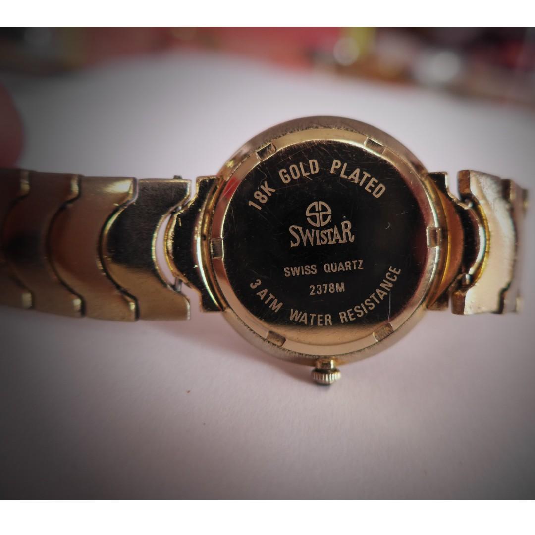 Swistar watch 18k on sale gold electroplated price