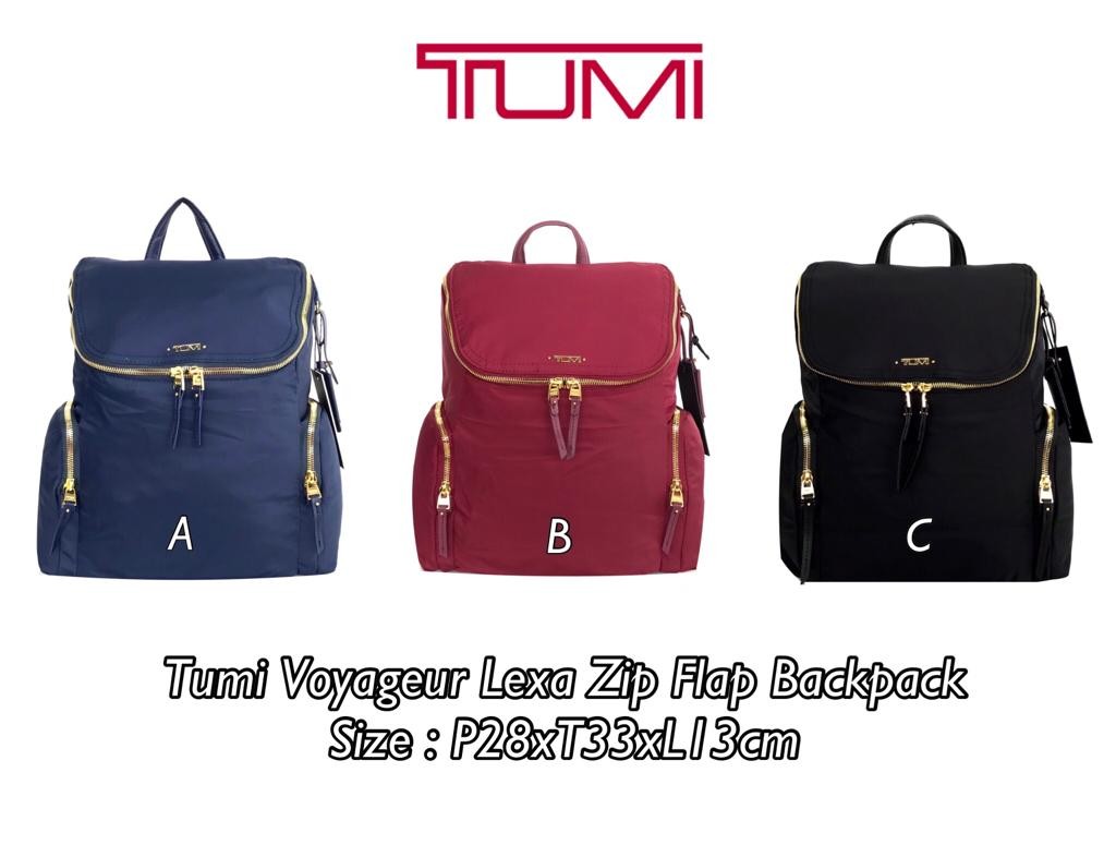 tumi lexa zip flap backpack