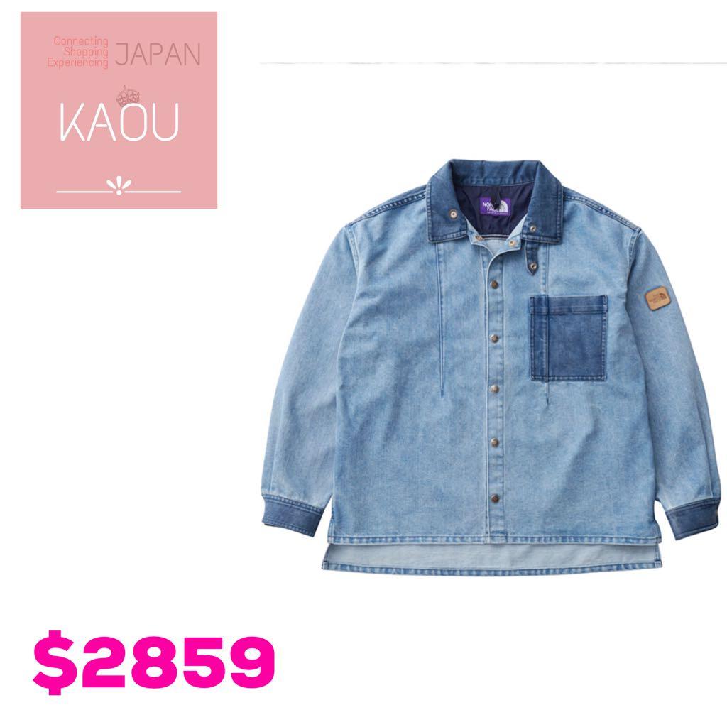 The north face purple label broken twill denim shirt jacket cheap