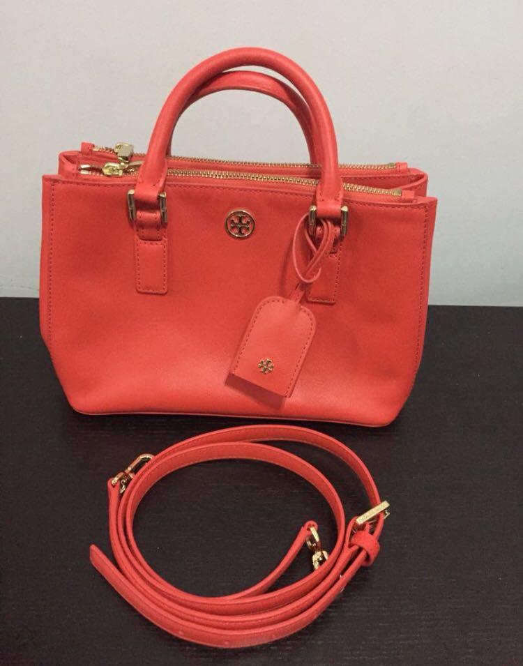 tory burch red sling bag