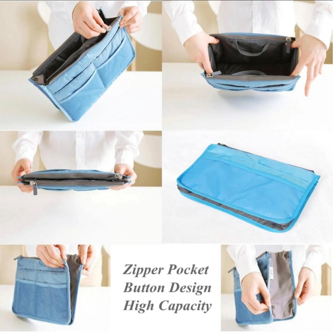 Double zip makeup bag online