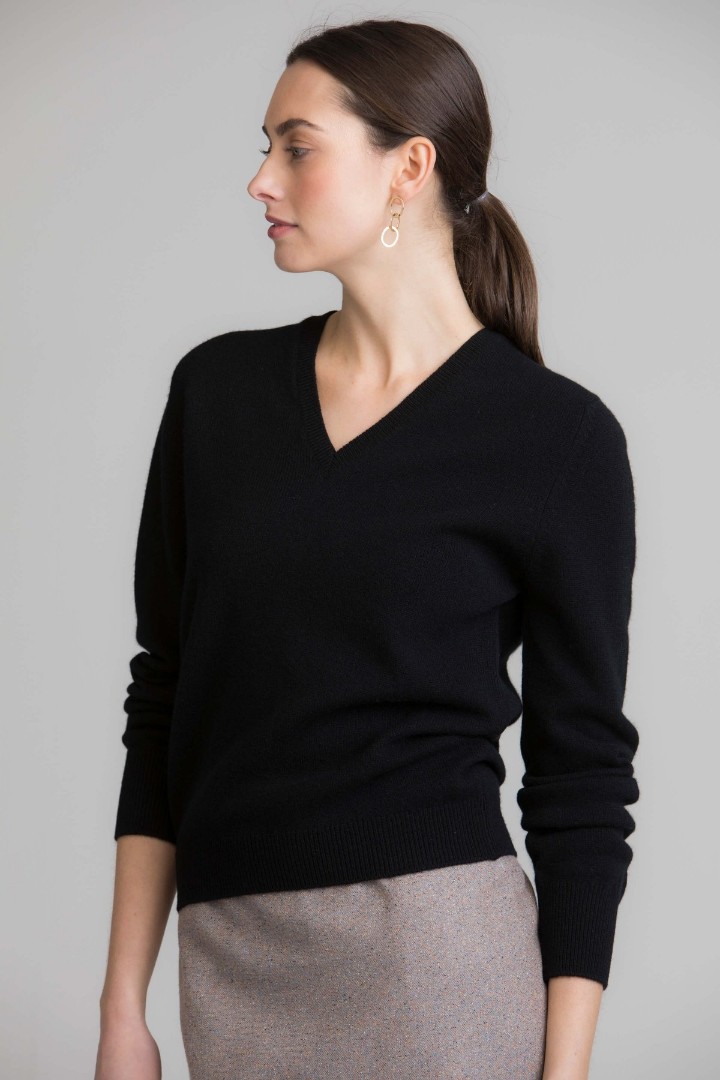 Black long sleeve knit clearance