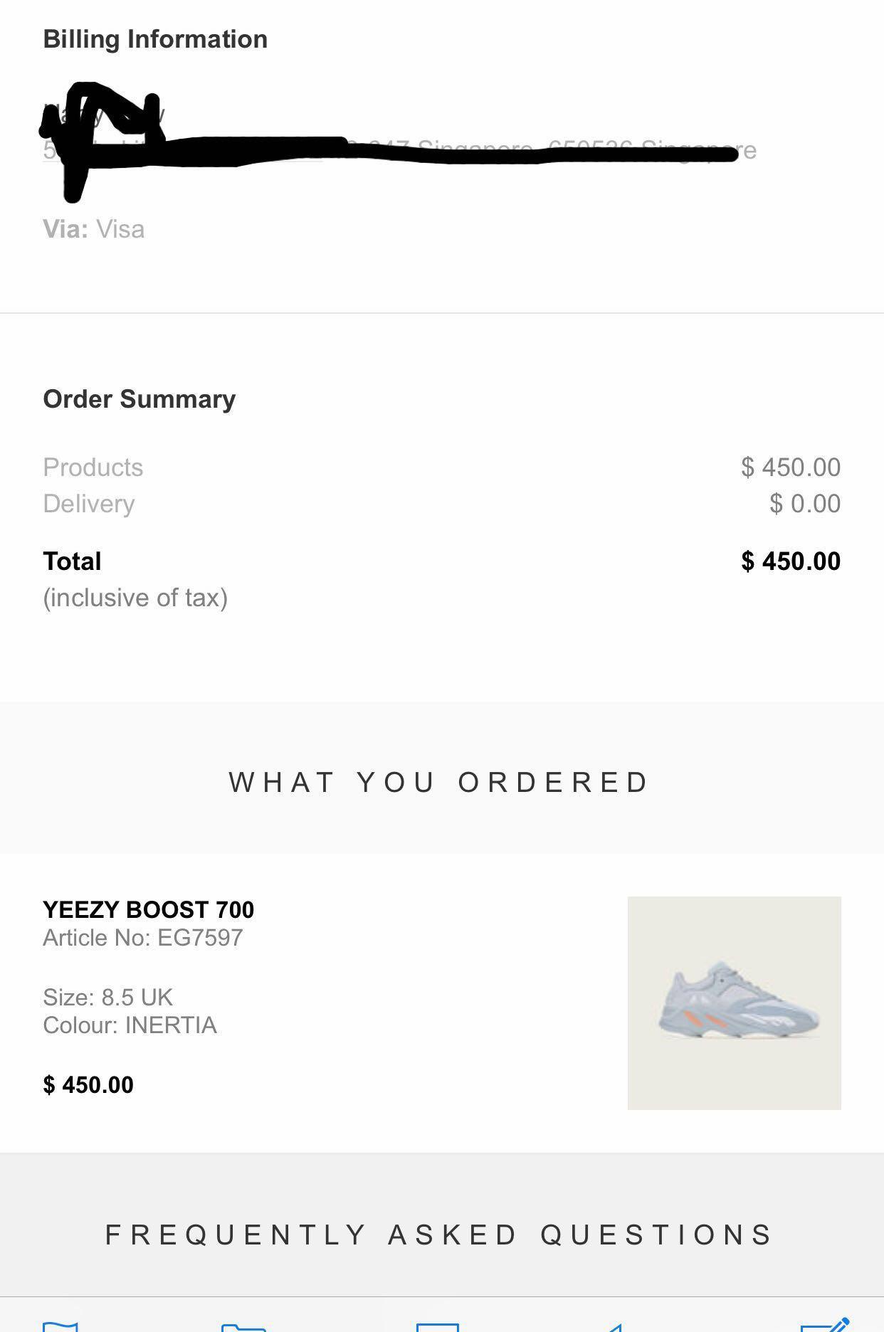 yeezy 700 inertia size 5