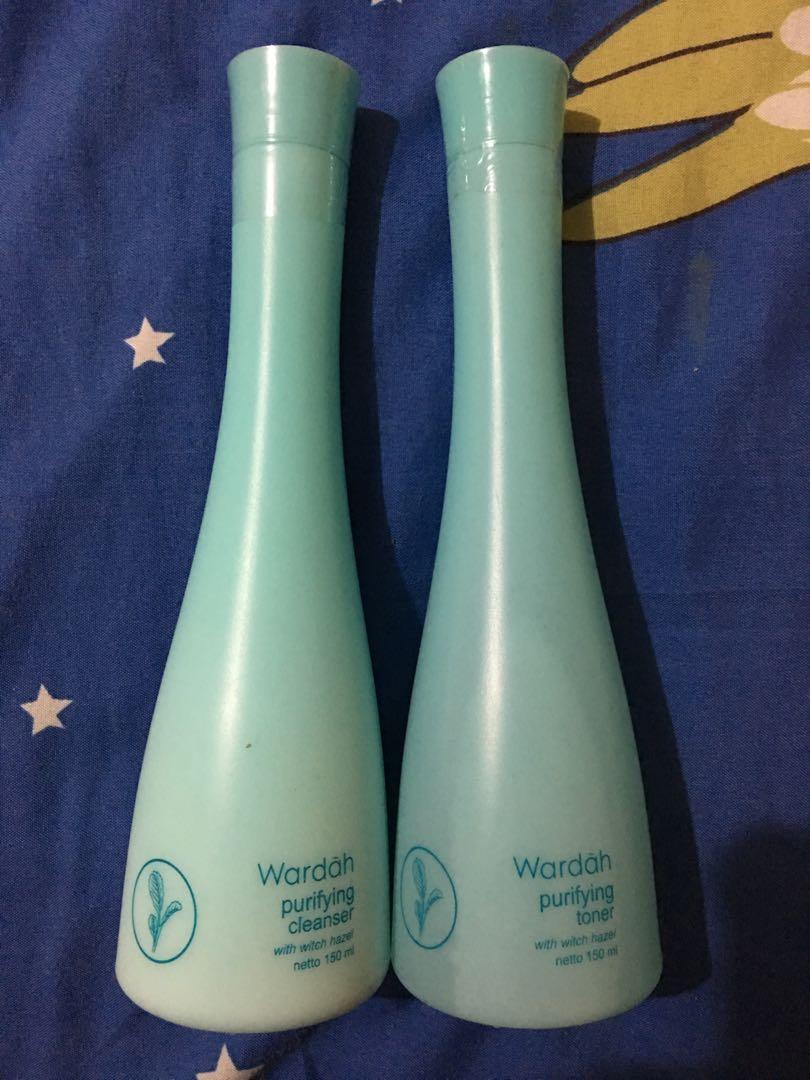 wardah purifying cleanser & toner