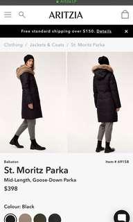 REDUCED Aritzia st.moritz parka jacket 
