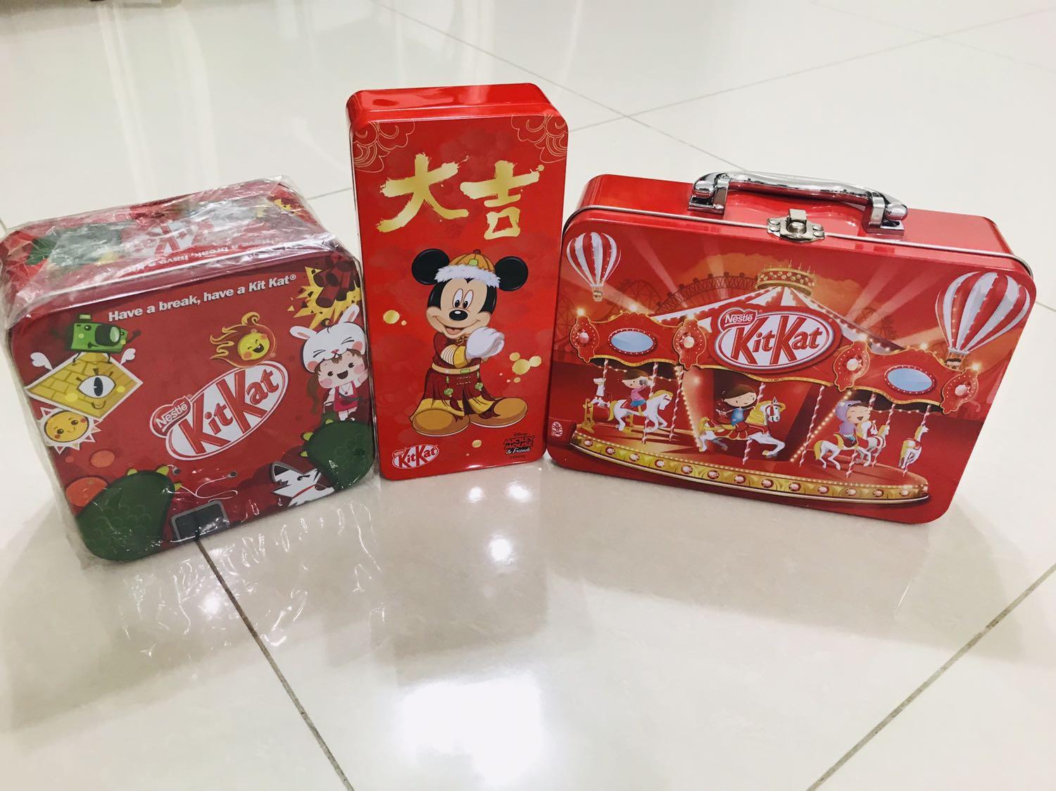 3 Kitkat Metal Boxes Everything Else On Carousell