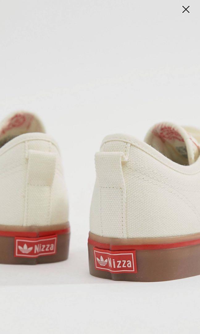 adidas originals khaki and white nizza trainers