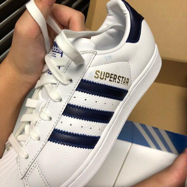 Adidas Superstar Navy Blue (New), Women's Fashion, Shoes, Sneakers on  Carousell