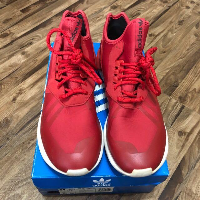Adidas Tubular Runner Power Red Men s Fashion Footwear Sneakers on Carousell