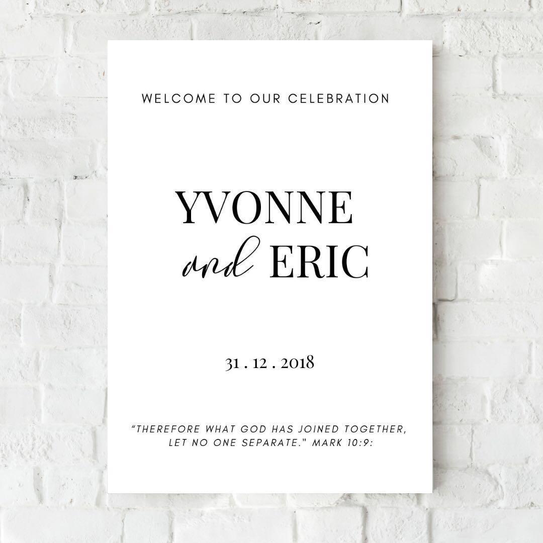 Affordable Wedding Welcome Poster Signage Design Craft
